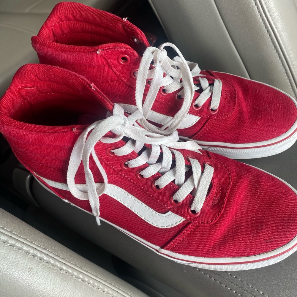 Vans Red High-Top Sneakers